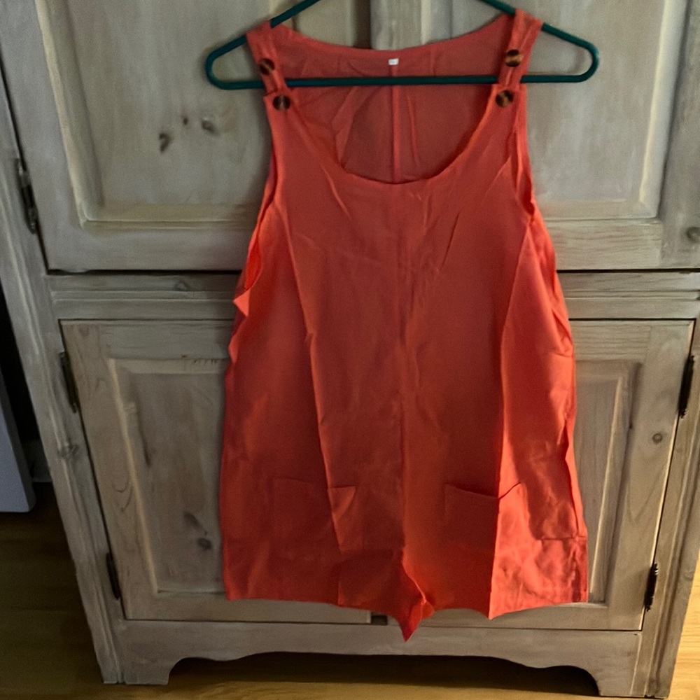 NWT Orange Bathingsuit shorts one piece coverup